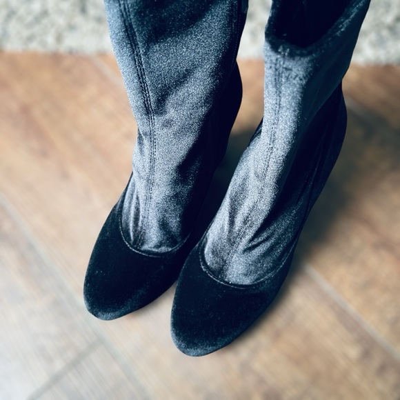 SAM EDELMAN Velour Boots Mid Calf • Size 7.5 • Women - Picture 3 of 9
